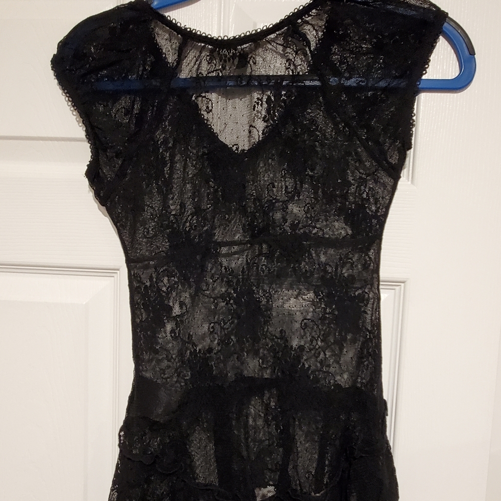 Guess Black Lace Top